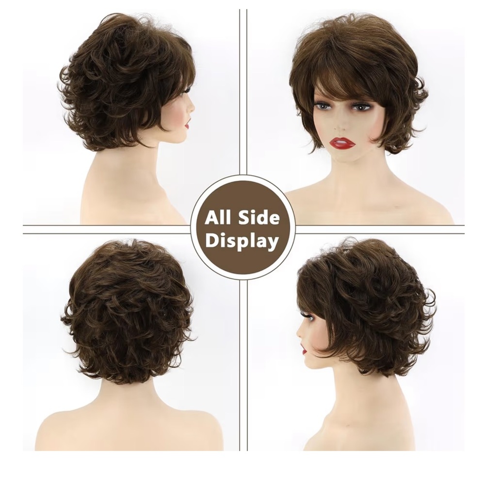 Short Brown Women's Wig - Picture 9 of 13